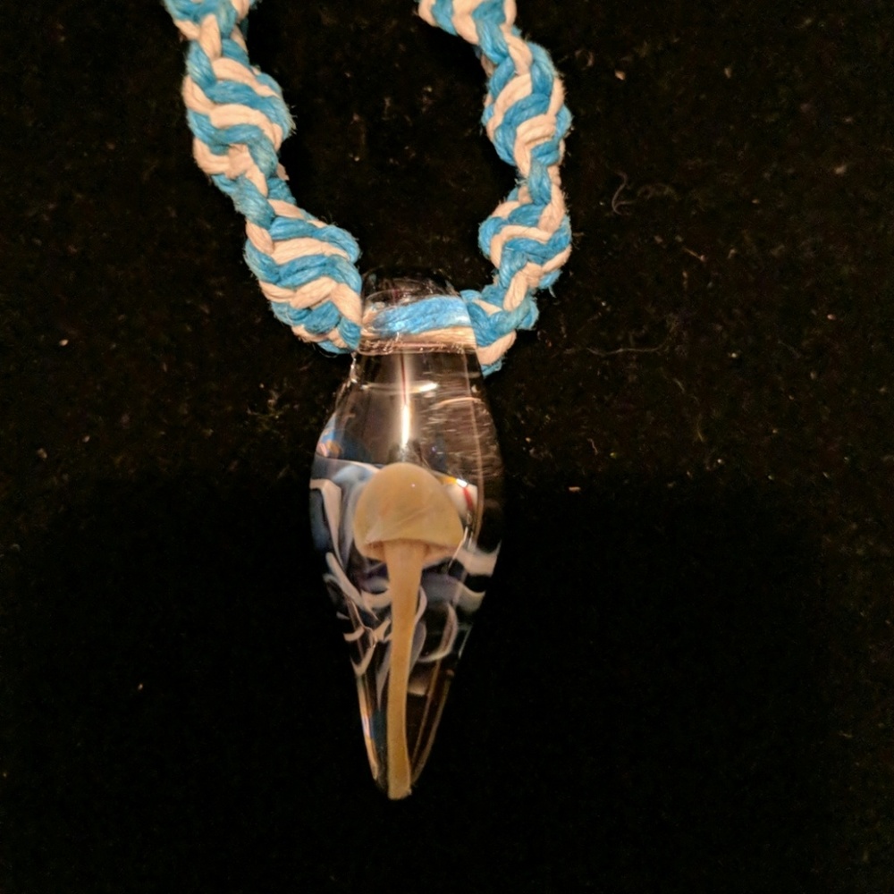 Mushroom hemp necklace